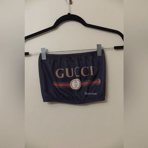 Faux Gucci tube top, classic colour way